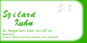 szilard kuhn business card